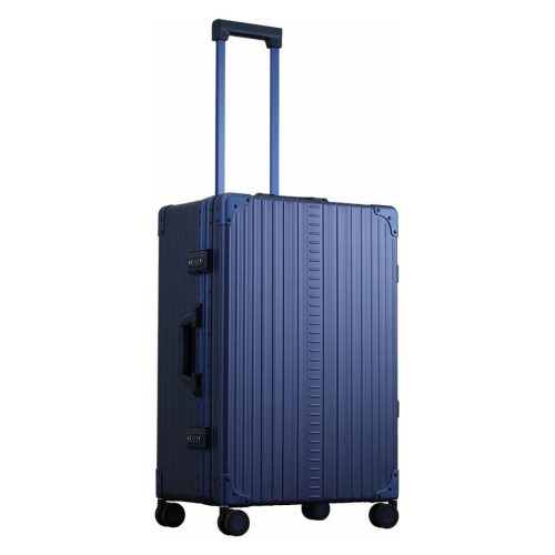 Blue 26 inch luggage hardside with garment bag inside with sippner wheels and trunk styled 2628