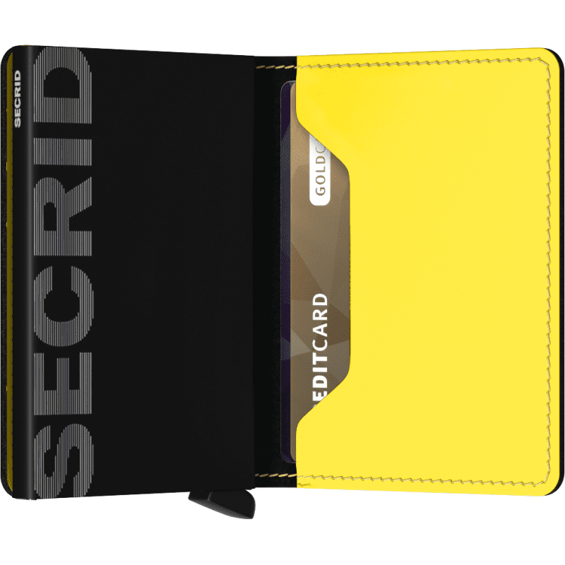 Secrid S Matte BlackYellow Semi Open