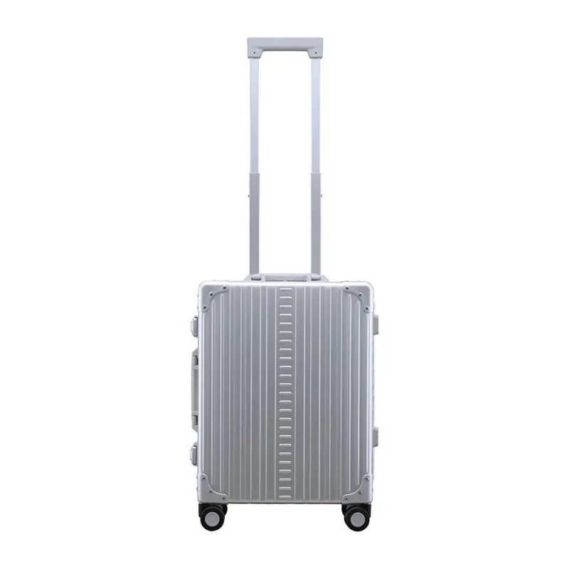 aluminum international carry on in silver and 21 inches in height